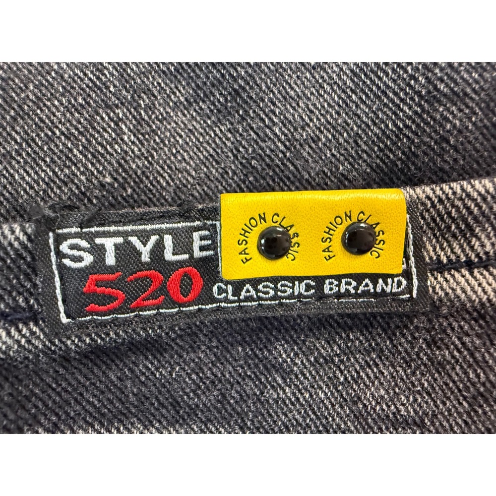 Mars Denim Z Andera Style 520 Straight Black Washed Whiskered Jeans Size 34 - Picture 4 of 10
